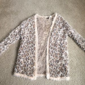 Cheetah print  beige sweater